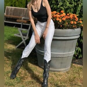 Black Embroidered Western Boots